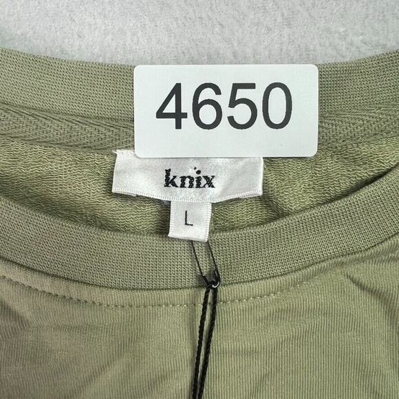 Knix Sweatshirt Womens L Green Pullover Modal Terry Crew Top Good To Go Crew - Picture 7 of 11